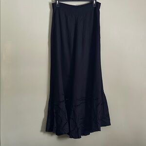 ViX Paula Hermanny Chic Black Wide Leg Pants/Beach Cover Up Size S